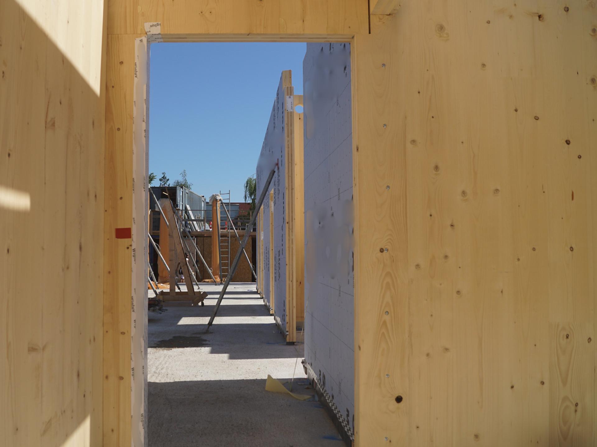 konstruktion i CLT (krydslamineret træ) fra Heerups Skoles tilbygning