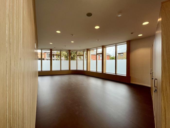 Billede indefra af den nye tilbygning på Heerup Skole