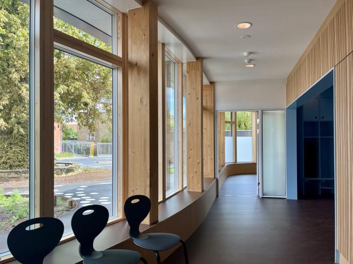 Billede indefra af den nye tilbygning på Heerup Skole