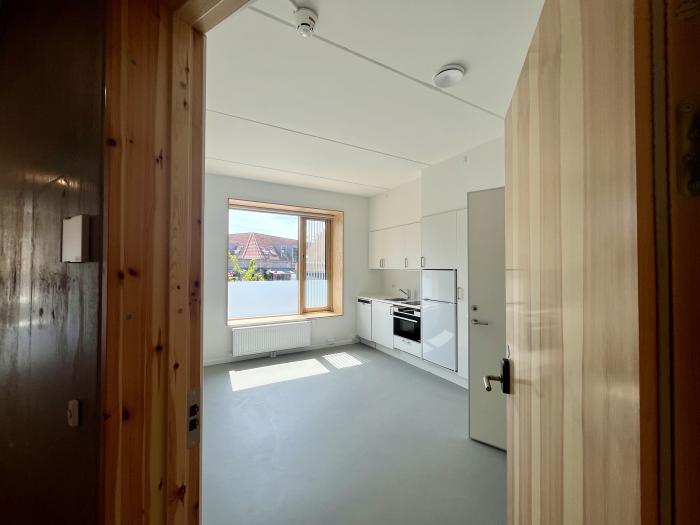 Et værelse på det nye botilbud på Smedestræde