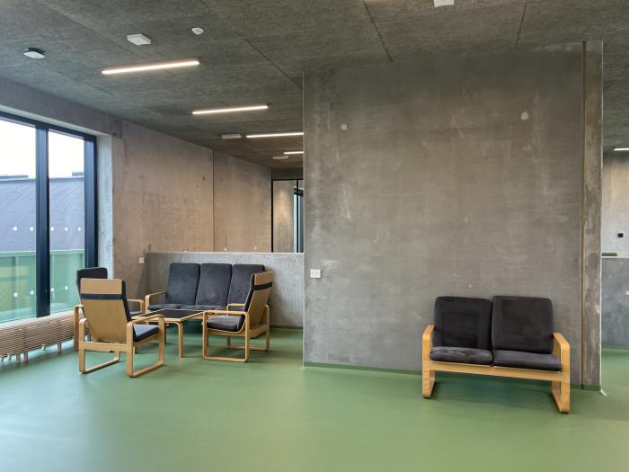 Opholdsrum i den nye tilbygning