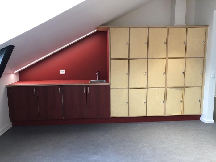 Garderobeskabe på Heibergskolen